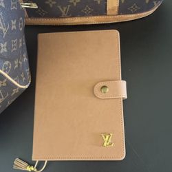 LV designer Notebook w/ Glam pen 