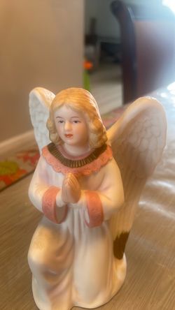 Porcelain Praying Angel Figurine