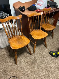 Chairs 3 of them has some dings kitchen chairs