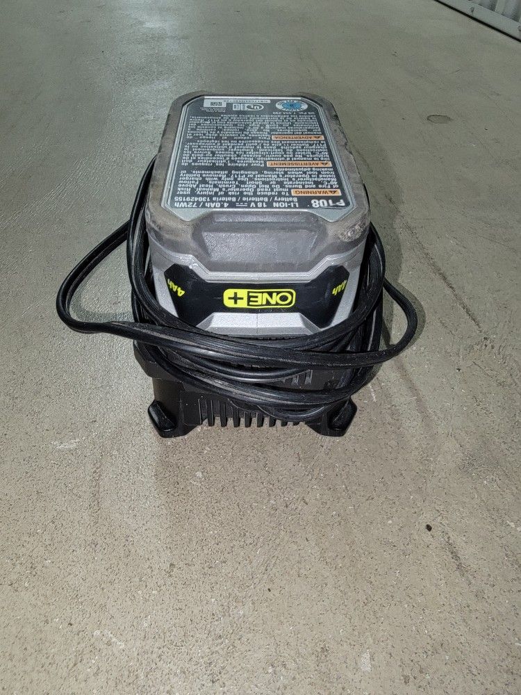 Ryobi Battery & Charger.