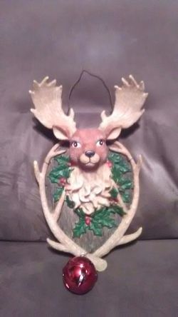 Vintage Xmas door hanger with bell