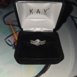 Size 7 Engagement And Wedding Band