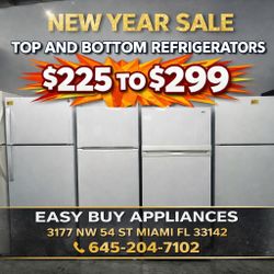 TOP AND BOTTOM REFRIGERATORS FOR SALE