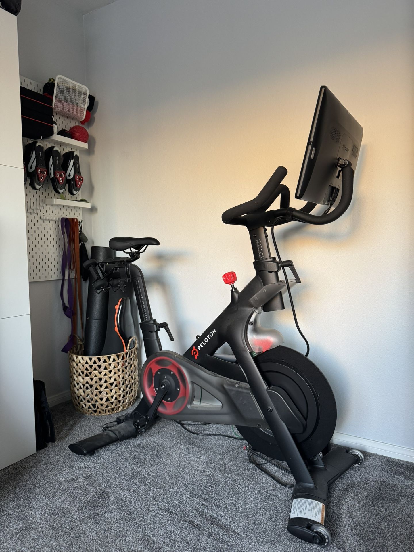 Peloton Bike Bundle! – Excellent Condition + Shoes, Weights & Mat Included!