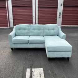 **FREE DELIVERY** Beautiful Teal-Blue L Shaped Sectional Couch