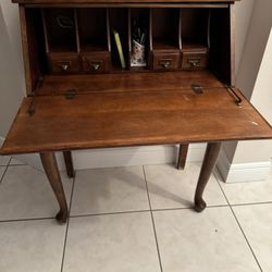 Antique Desk With Matching Chair