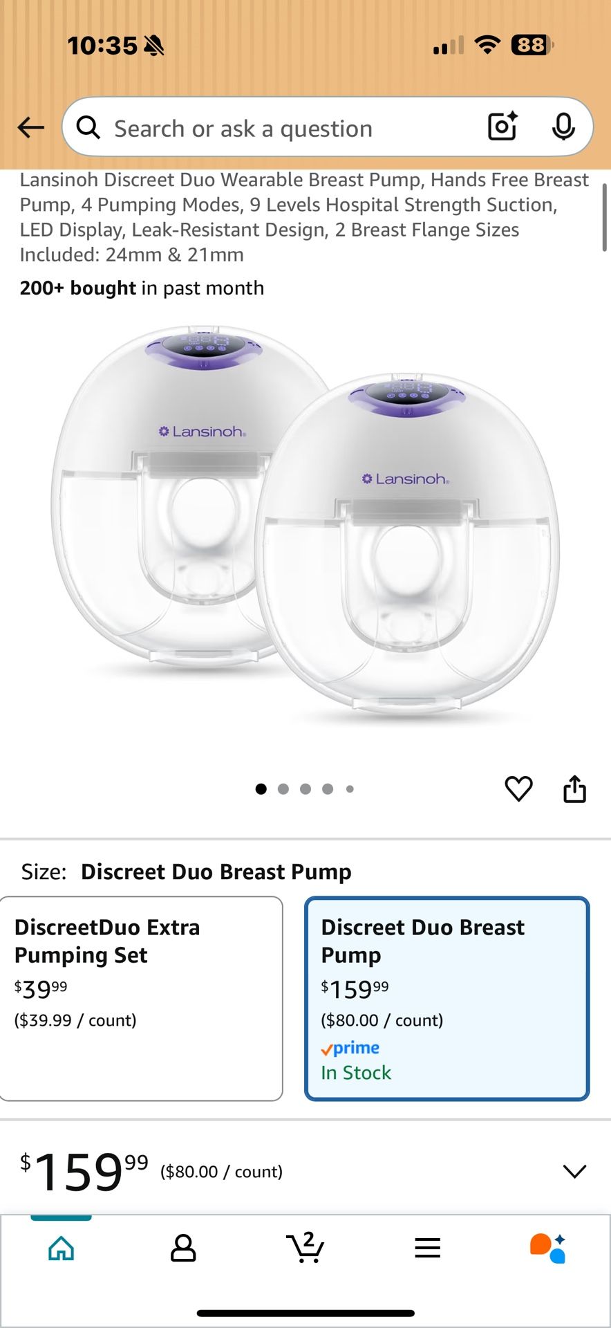 Lansinoh Duo Wearable Pump