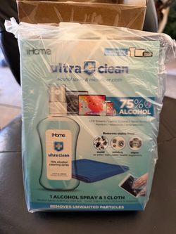 iHome Ultra Clean Alcohol Spray & Microfiber Cloth Kit