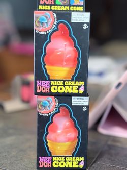 Nee Doh Nice Cream Cone Squish Toy x2