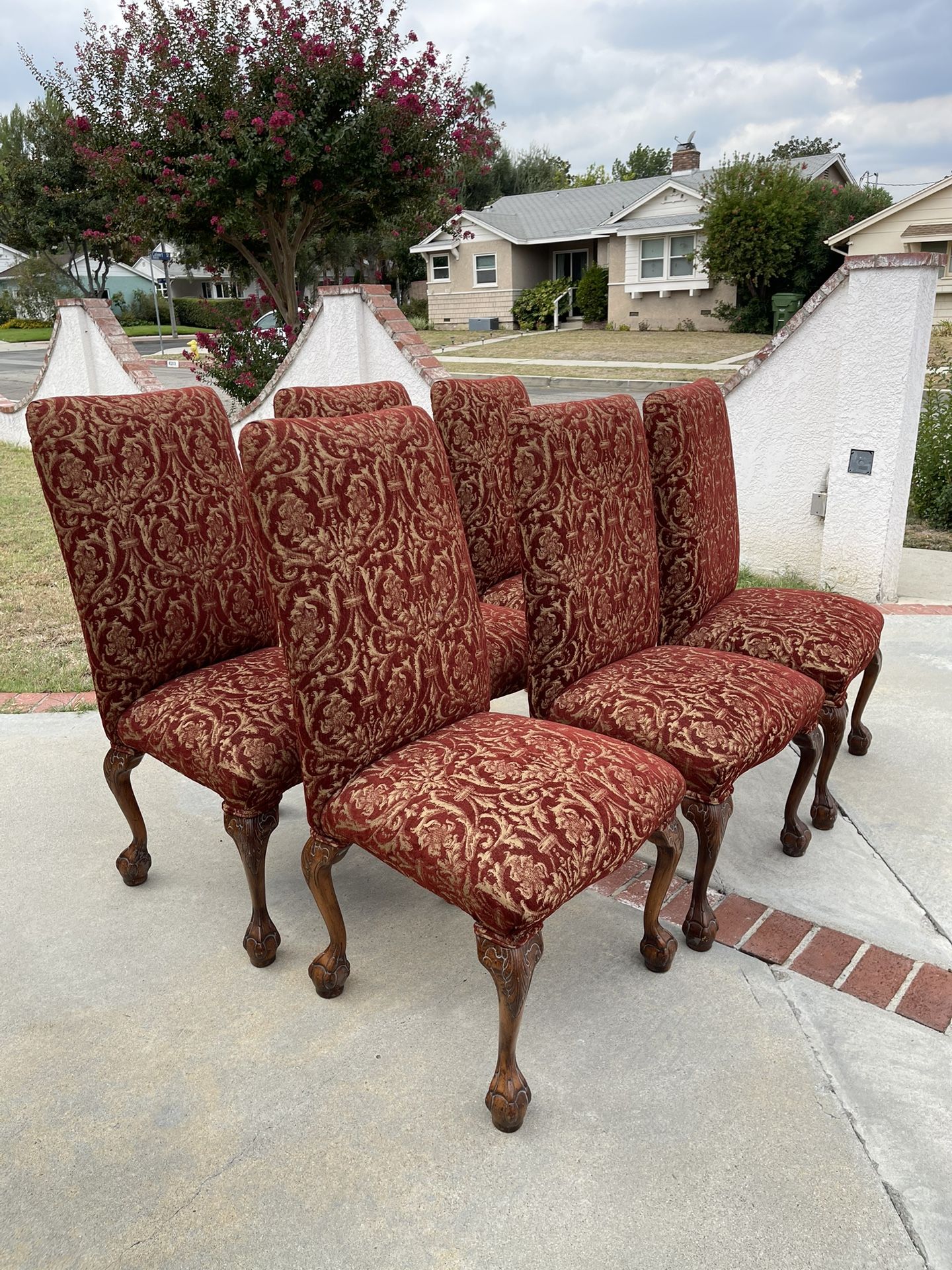 Six Beautiful Vintage Victorian Style Dining Chairs🌷 **NEW Upholstery** ***$60 Each***