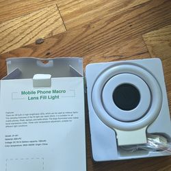 Phone macro lens with LED light