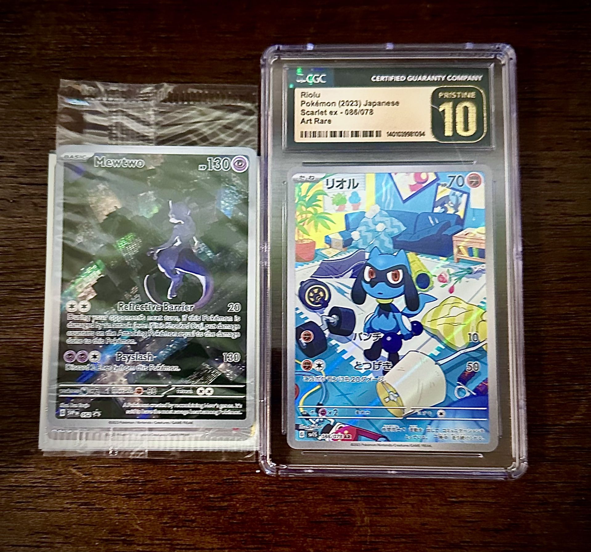 Mewtwo 151 Promo Sealed + Riolu CGC Pristine 10