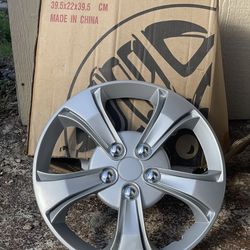 VL - 616 Metallic Silver 14” Rim Plate NEW  / 4 Pieces