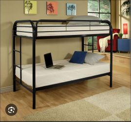 Black Metal Bunk Beds (twin over twin)