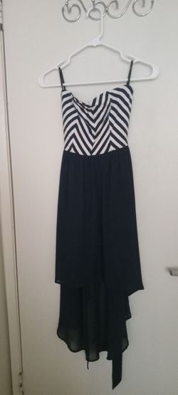 Navy Blue Strapless Dress
