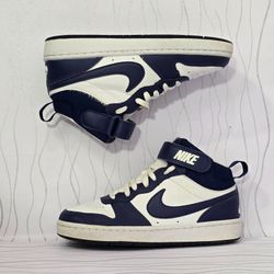Nike Court Borough Mid 2 White Signal Blue Zapatillas Niños/Juvenil US 4.5Y CD77