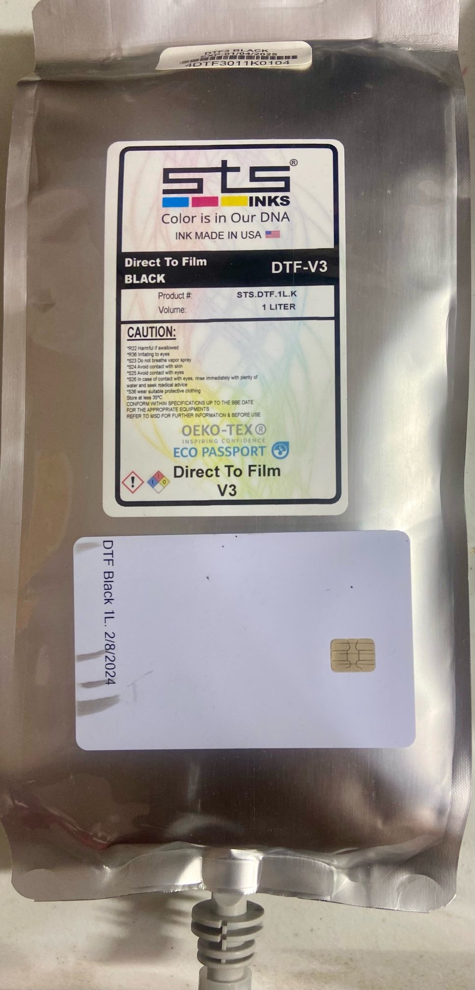 STS VJ-628 DTF Printer Bulk Ink Adapters -(STS DTF Ink for VJ-628 - 1 liter bags) (STS DTF Ink for VJ-628 - Cartridges) STS Ink Cleaning Solution Bags