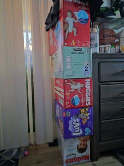 Size 2 diapers 20 bucks a box or all for 80