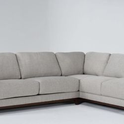 Living Spaces Amherst Cobblestone Sectional - 114”
