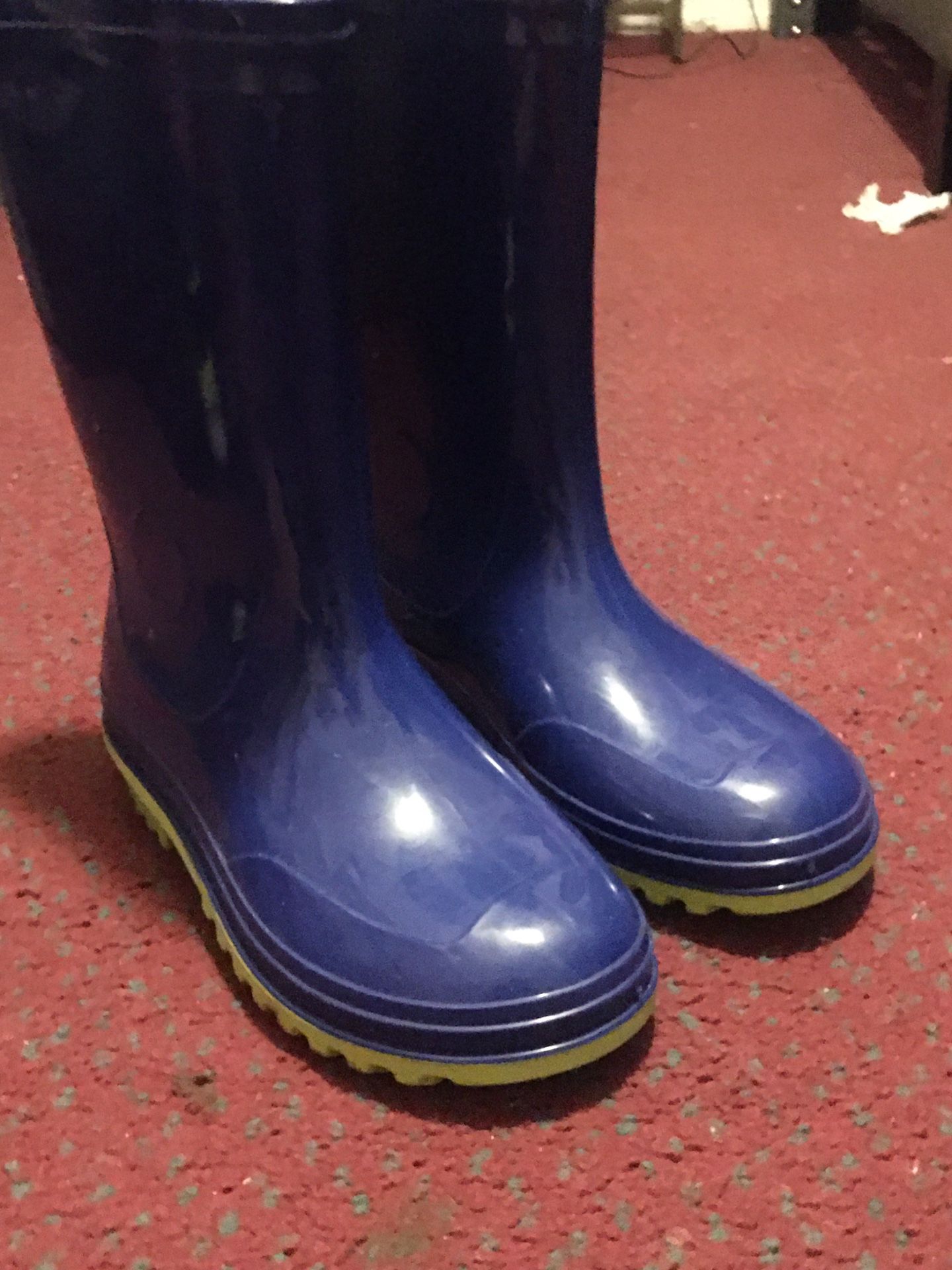 Blue Kids Rain Boots Size 3