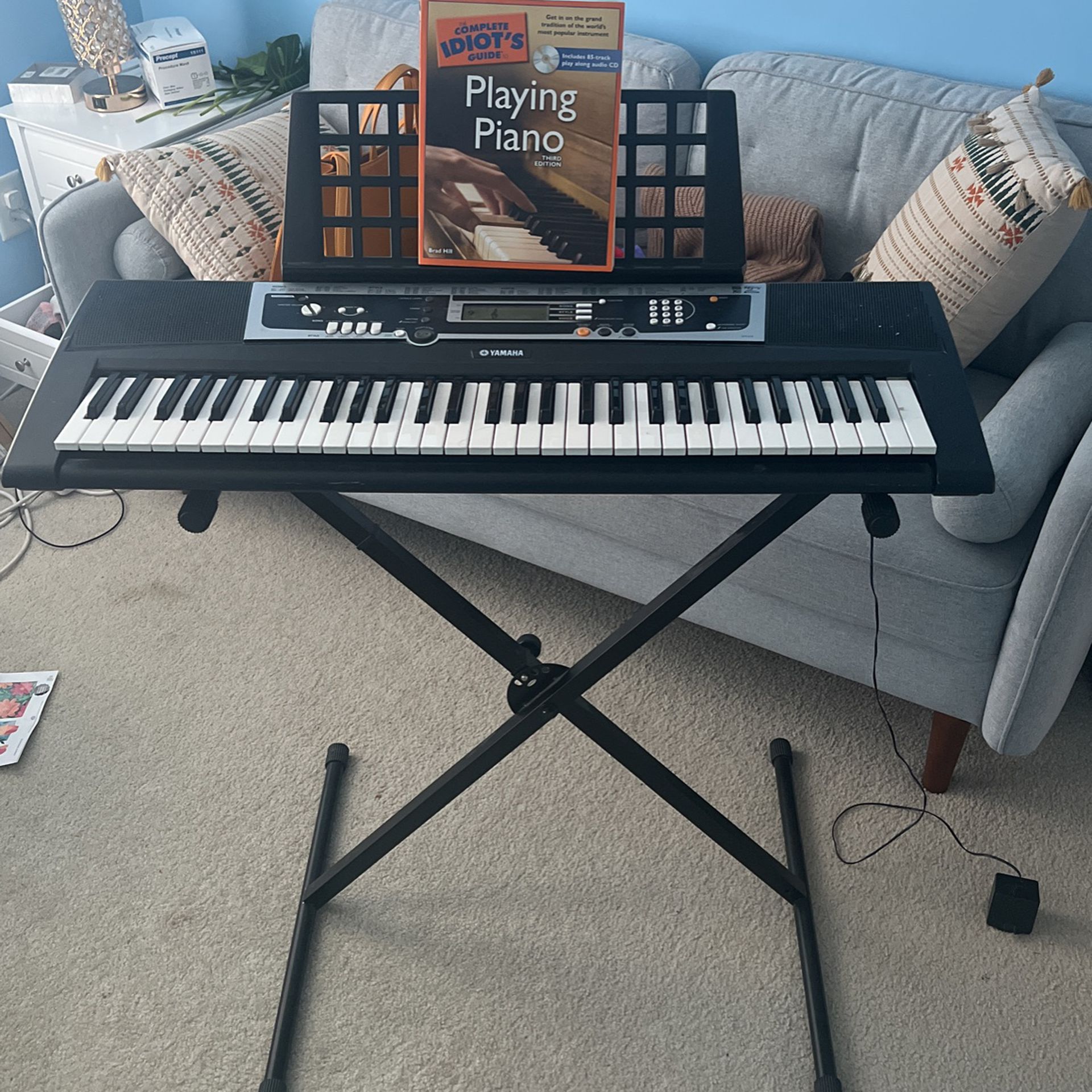 Keyboard, Stand, Piano Lessons Book