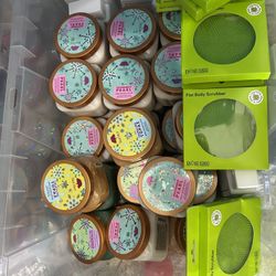 The tree, hot fragrance, Shea, exfoliating body scrubs smells amazing