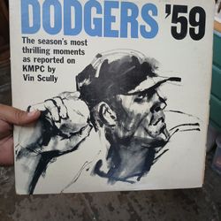 Baseball Los Angeles Dodgers '59 KMPC Vin Scully Sportscaster Vinyl Lot lp Album
