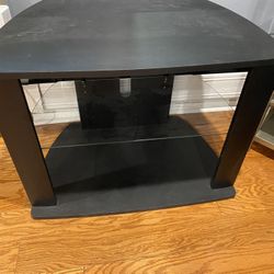 TV Stand with Glass Shelf