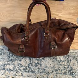 Large Leather Weekender Bag