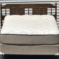 Full Size Bed with Mattress Set 