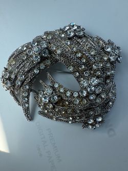 Large Crystal Rhinestone Statement Brooch