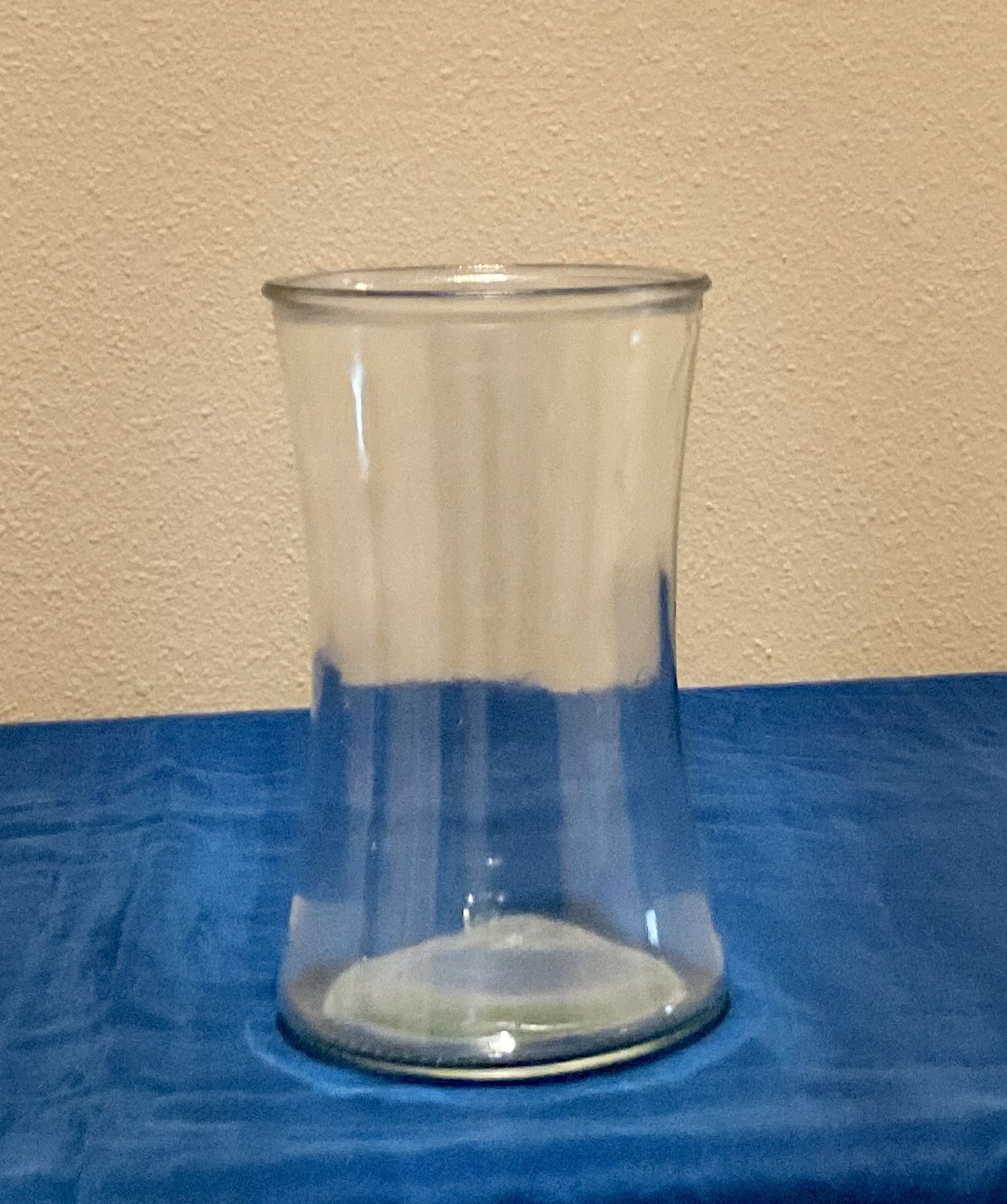 Vase Clear Glass Scoop Shape