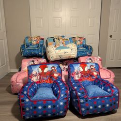 Bluey, Coco melon, Spidey spider man Bean Bag Chair