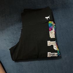 Women’s Pink Victorias Secret Bling Leggings 
