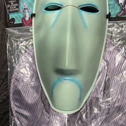 Disney Nightmare Before Christmas Disguise Witch Shock Mask & Hat costume kit