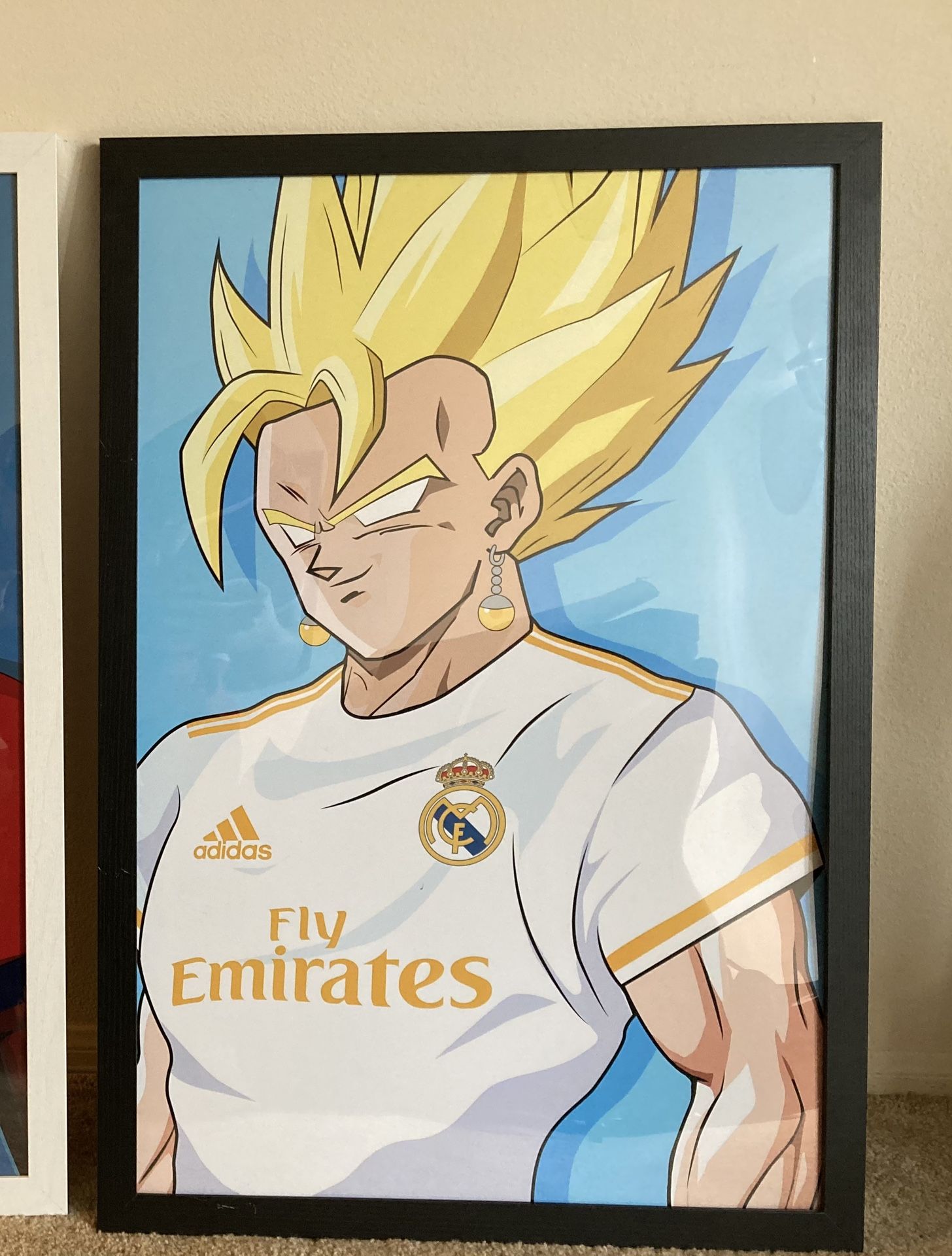 Dragon Ball Z Vegito Real Madrid Jersey Big Frame Print