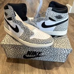 Jordan’s 1 White Cement Retro New With Tags And Box!!!
