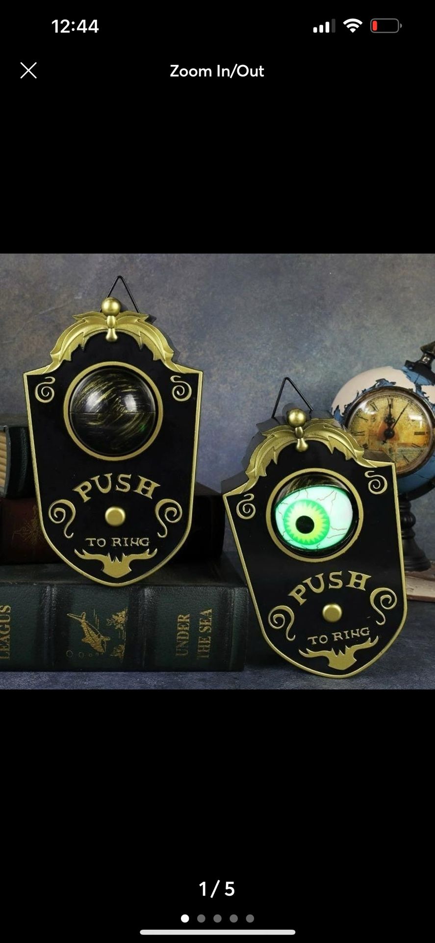 Halloween Decorations, Halloween Doorbell, Animated Eyeball with Spooky-Sounds