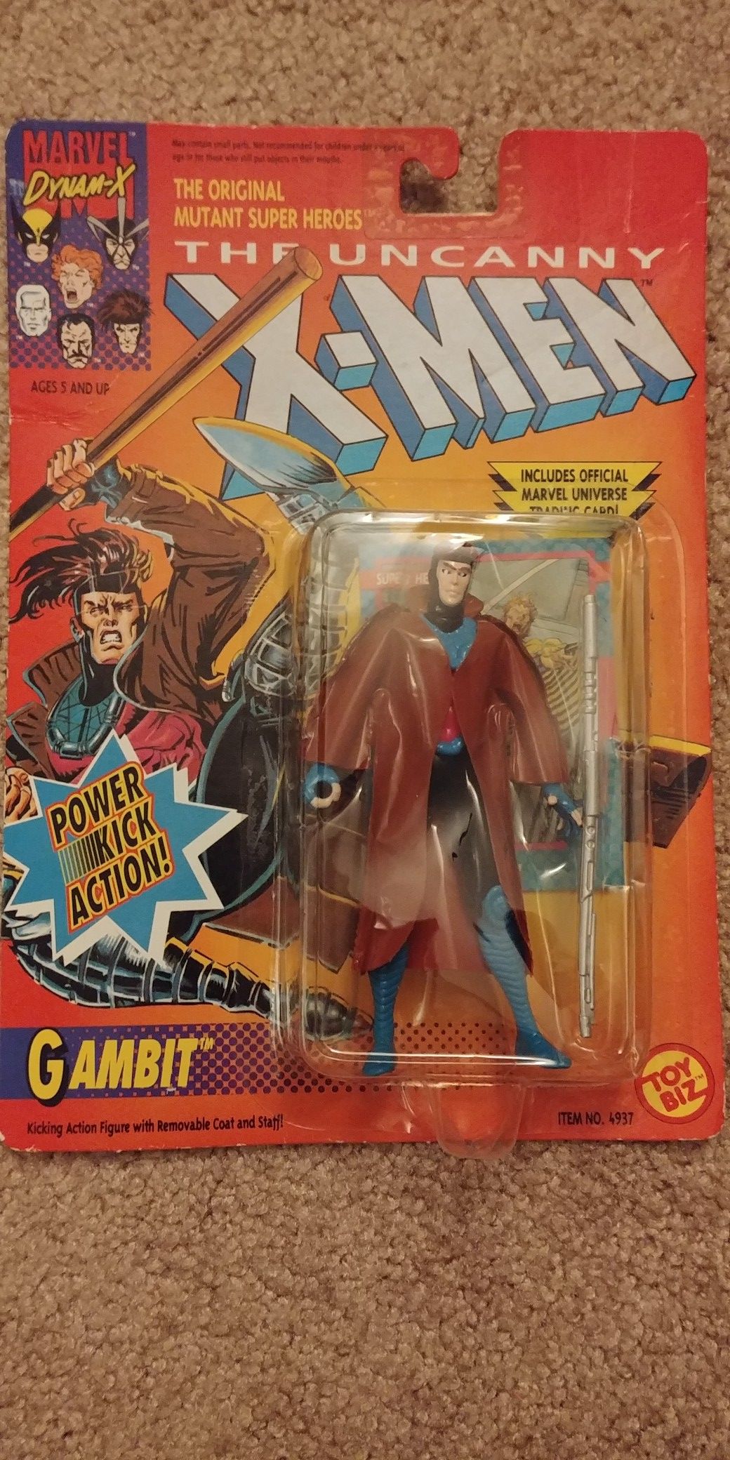 SEALED toy biz 1992 Gambit action figure