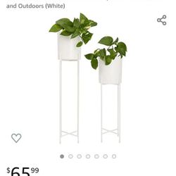 Planter Pot With Stand Set Of 2
