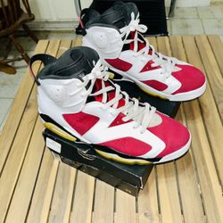 Jordan 6 Retro Carmine’s🏳️💯♠️💫🙌🏻✅For Sale Size 12 Men!!