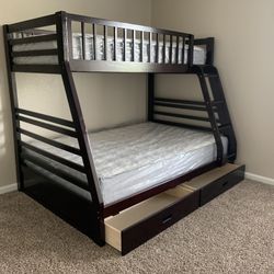 New In Box Full/twin Bunk Bed With Mattresses (Read Description Below)