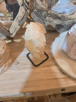 Raw Crystal Cluster on Metal Stand