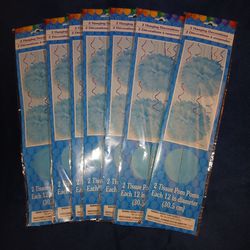 14 Blue Decorative Pom Poms