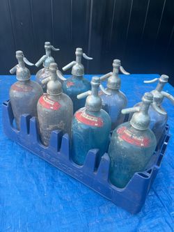 Vintage Soda Siphon Bottles Set of 10