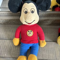 Vintage Disney, Beanie Baby Stuffed Animals.  Mid 1970’s Early 80’s Beanie Babies