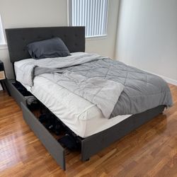 Queen Size Bed frame with storage
