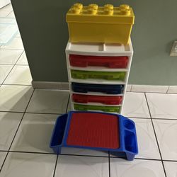 LEGO Sets, Storage, Building Tray And Guided Books. 