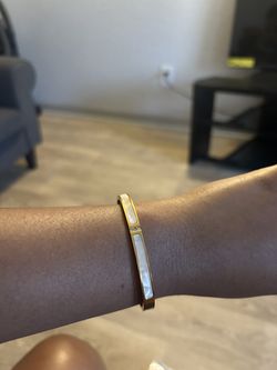 Gold marble bangle