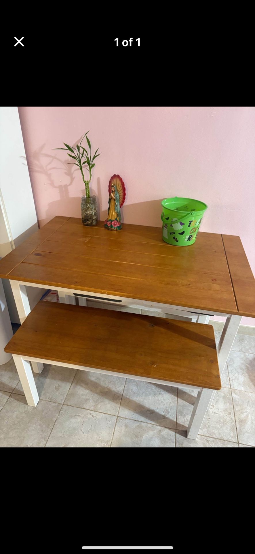 Moving Sale!!! Kitchen Table With Bench Chairs